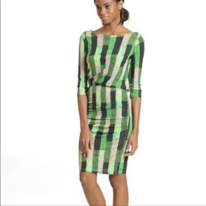 TRACY REESE for Anthropologie Kelly bricks backwrap chemise dress.